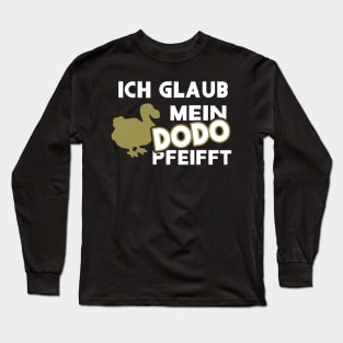 Lustiger Dodo Spruch Retro Wortspiel ausgestorben Long Sleeve T-Shirt